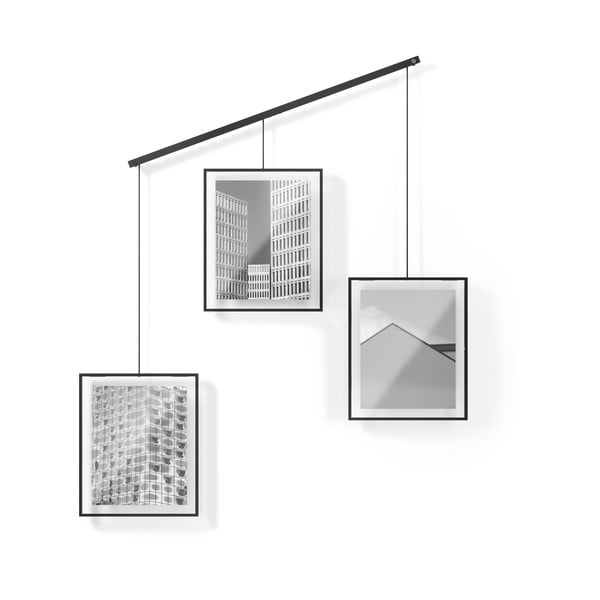 Czarne metalowe ramki ścienne zestaw 3 szt. 73x82 cm Exhibit – Umbra-image-4