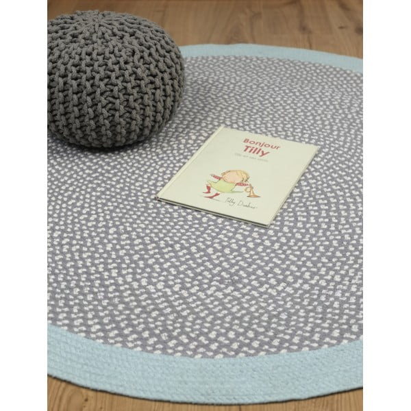 Niebieski dywan dziecięcy wykonany ręcznie Nattiot Brenda, Ø 120 cm-image-3