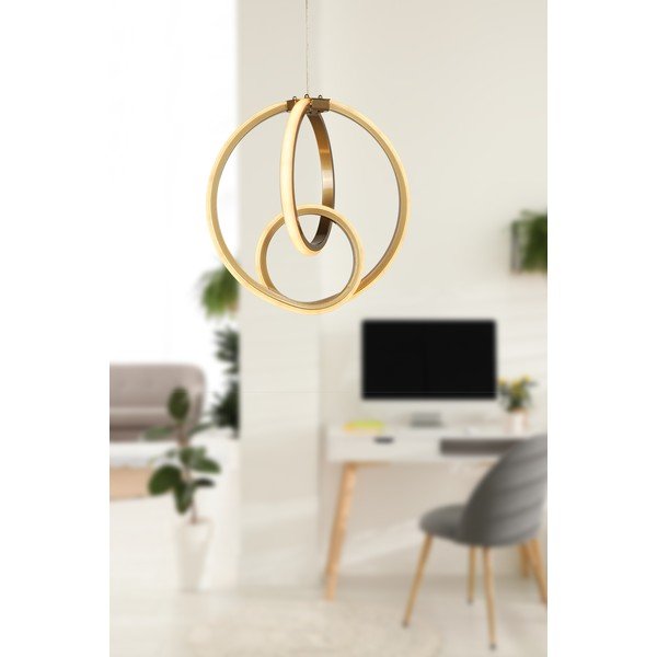 Metalowa lampa wisząca LED w kolorze brązu ø 28,5 cm Neo – Squid Lighting-image-1