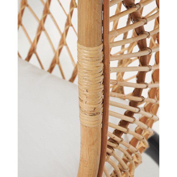 Naturalny rattanowy wiszący fotel ogrodowy Ekaterina – Kave Home-image-1