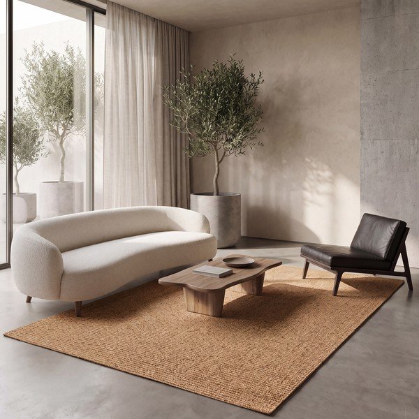 Dywan w naturalnym kolorze 80x150 cm Lumen Liso – Universal-image-1