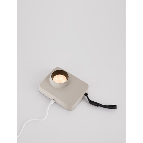 Beżowa metalowa lampa stołowa LED ze ściemniaczem (wysokość 11 cm) Kedros – Nova Luce-image-4