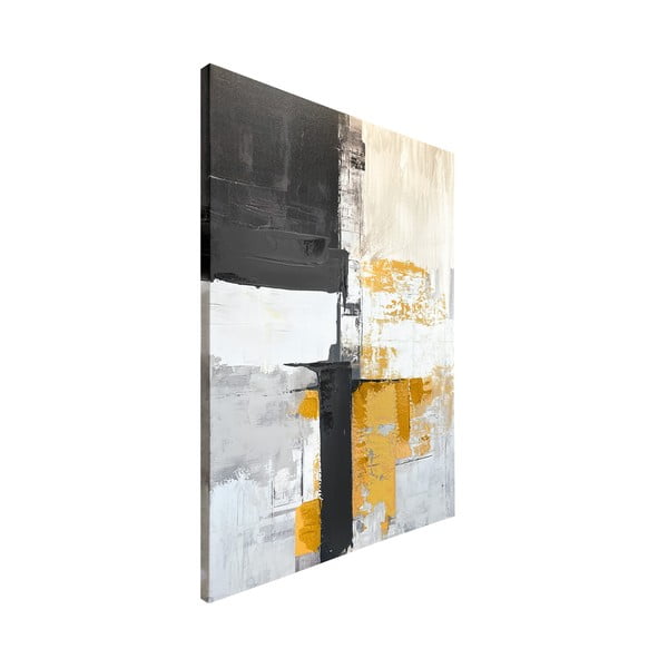 Obraz z ręcznie malowanymi elementami 70x100 cm Jade – Styler-image-3