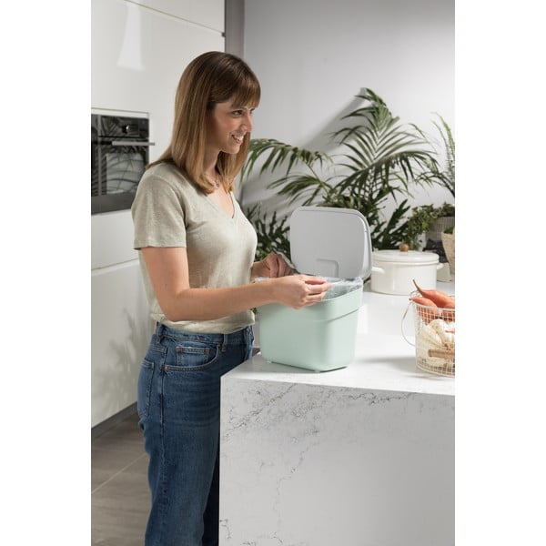 Jasnozielony pojemnik na odpadki organiczne 5 l Ready To Collect – Curver-image-1