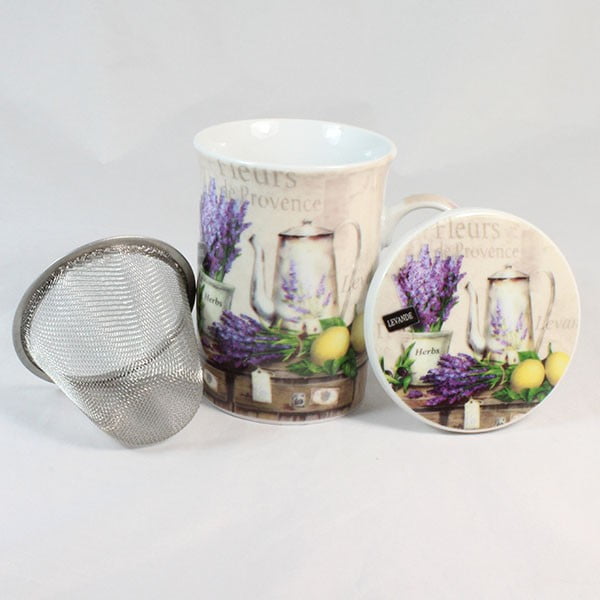 Kubek z filtrem i przykrywką Fleurs de Provence