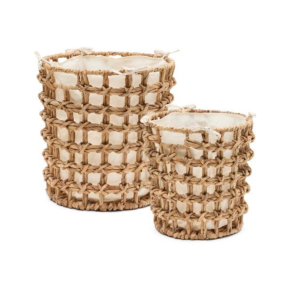 Koszyki z hiacyntu wodnego zestaw 2 szt. ø 38x38 cm Dilam – Kave Home