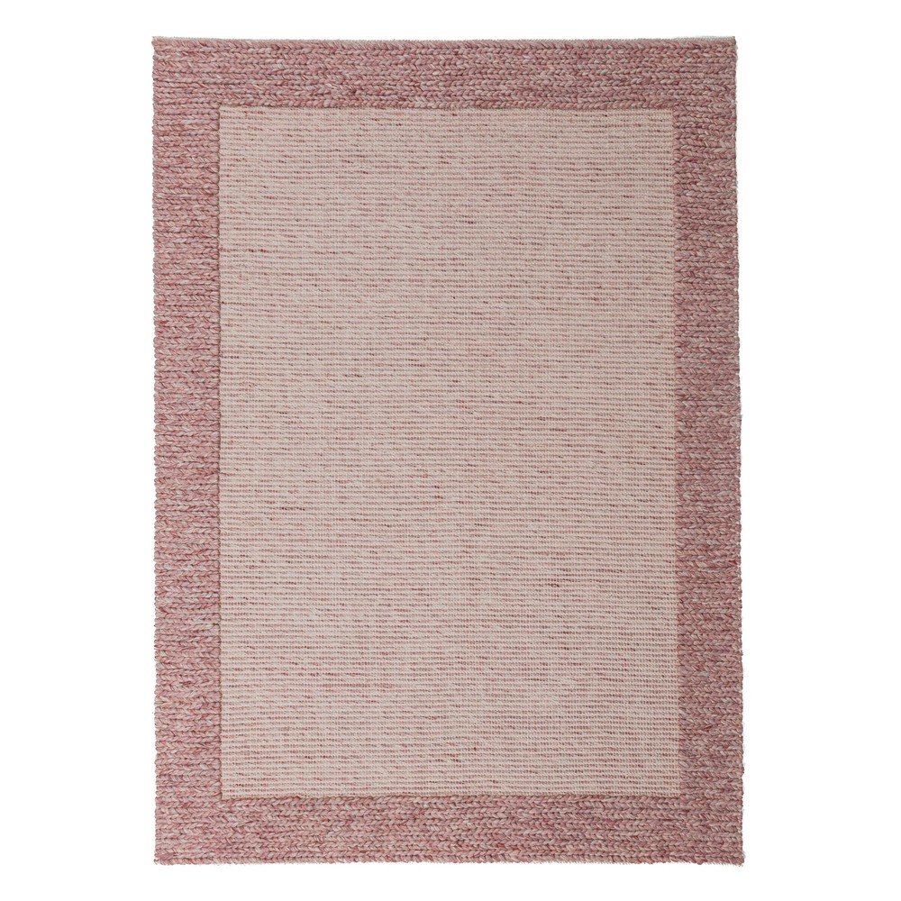 Jasnoróżowy dywan z mieszanki wełny tkany ręcznie 200x290 cm Rue – Flair Rugs