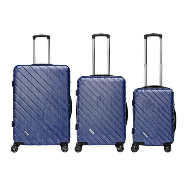 Zestaw 3 grafitowych walizek na kółkach Packenger Premium Koffer