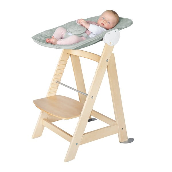 Jasnozielono-naturalne krzesełko do karmienia Style Born Up 2in1 – Roba-image-2