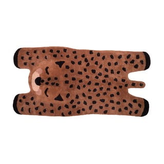 Dywan dziecięcy wykonany ręcznie z bawełny Nattiot Little Cheetah, 65x125 cm