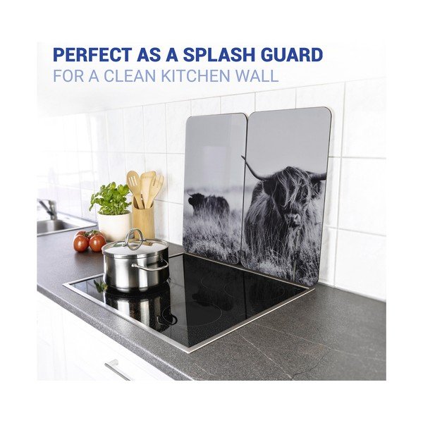 Płyty ochronne na kuchenkę ze szkła hartowanego zestaw 2 szt. 30x52 cm Universal Highland Cattle – Wenko-image-4