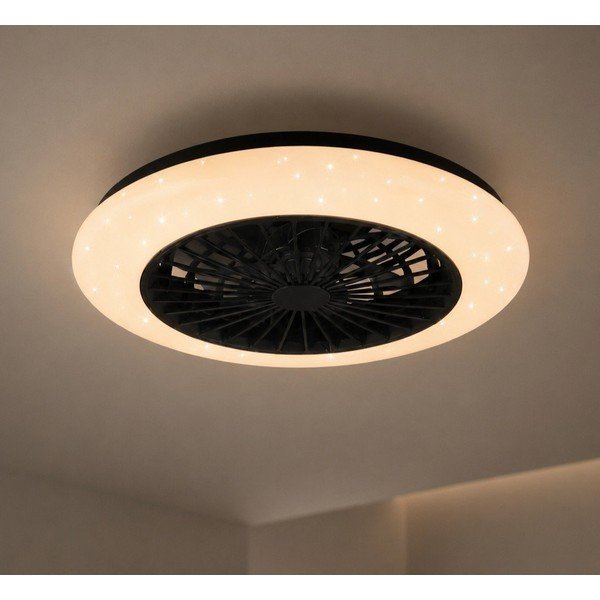 Lampa sufitowa LED w kolorze matowej czerni Stralsund – Reality-image-1