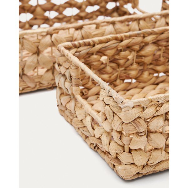 Koszyki zestaw 2 szt. z hiacyntu wodnego 36x27x9 cm Tressa – Kave Home-image-1