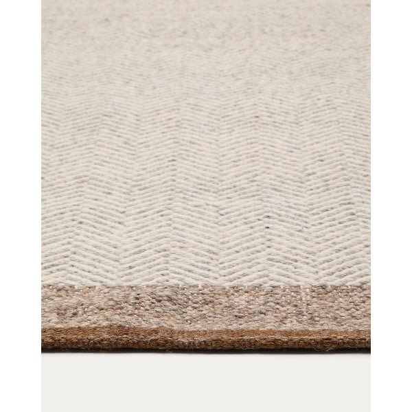 Beżowy wełniany dwustronny dywan tkany ręcznie 200x300 cm Nifelia – Kave Home-image-2