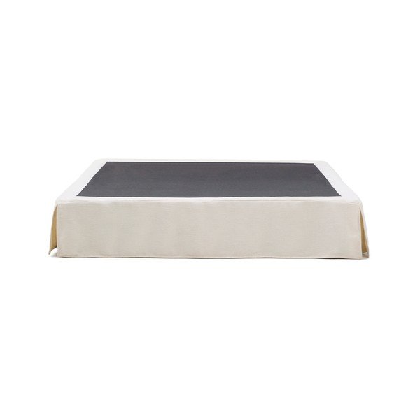 Białe tapicerowane łóżko dwuosobowe bez zagłówka 160x200 cm Jaira – Kave Home-image-3