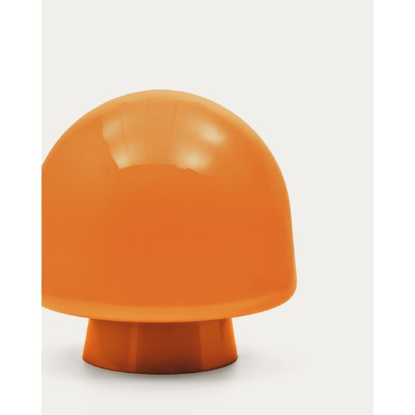 Pomarańczowa lampa stołowa ze szklanym kloszem (wysokość 20 cm) Reig – Kave Home-image-2