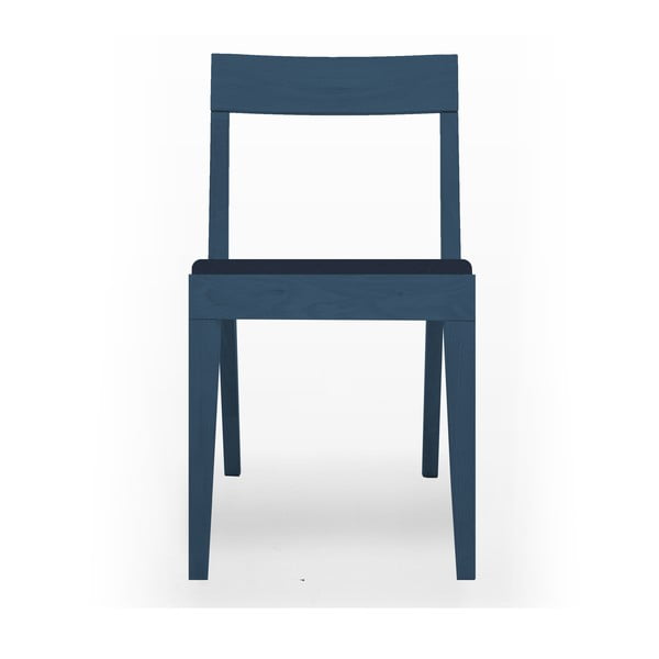 Niebieskie krzesło tapicerowane Another Brand Cubo Black