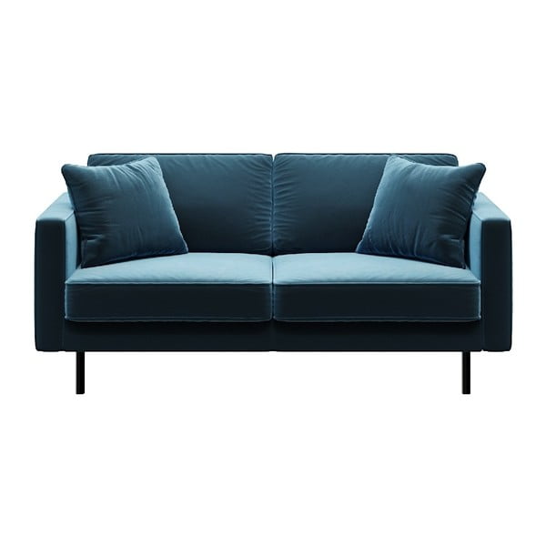 Niebieska aksamitna sofa 167 cm Kobo – MESONICA