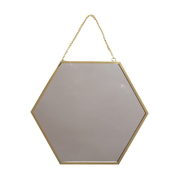 Złote lustro Maiko Hexagon