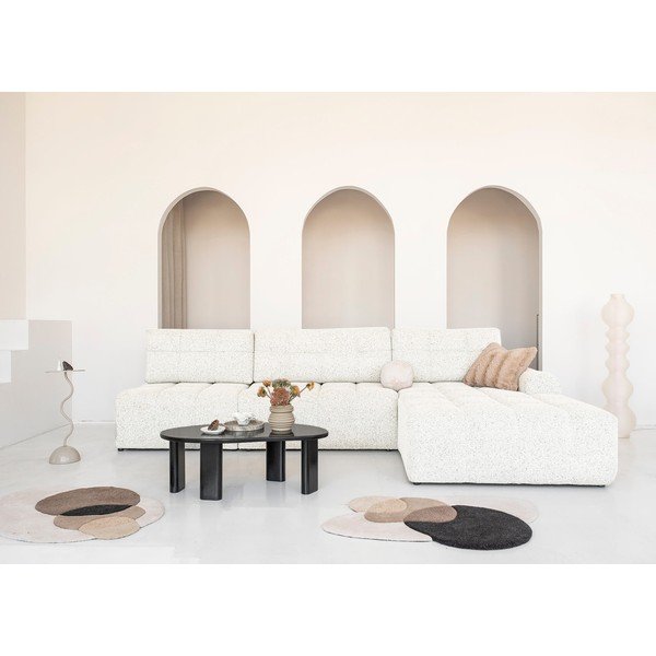 Kremowy rozkładany narożnik modułowy ze schowkiem (prawostronny) Lulu – Miuform-image-1