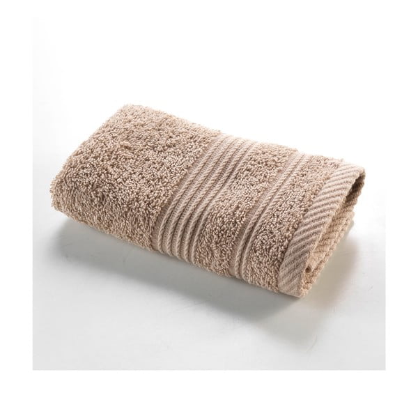 Jasnobrązowy bawełniany ręcznik frotte 30x50 cm Tendresse – douceur d'intérieur