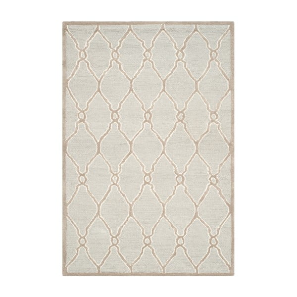 Jasnoszary dywan wełniany Safavieh Augusta, 243x152 cm