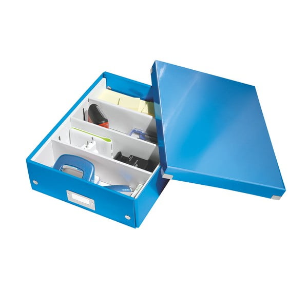 Niebieskie pudełko z przegródkami Click&Store – Leitz