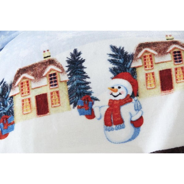 Koc ze świątecznym motywem z mieszanki bawełny 150x200 cm – Mila Home-image-2