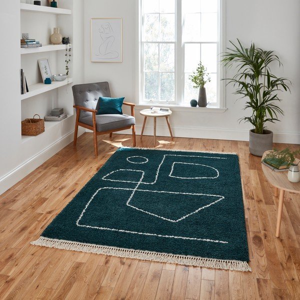 Zielony dywan Think Rugs Boho, 160x220 cm-image-1