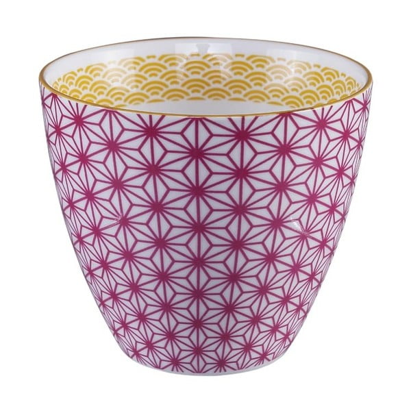 Różowo-biały kubek do herbaty Tokyo Design Studio Star/Wave, 350 ml