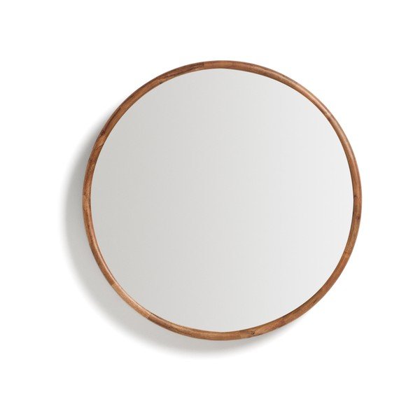 Lustro z drewnianą ramą ścienne ø 49,5 cm Berale – Kave Home-image-2