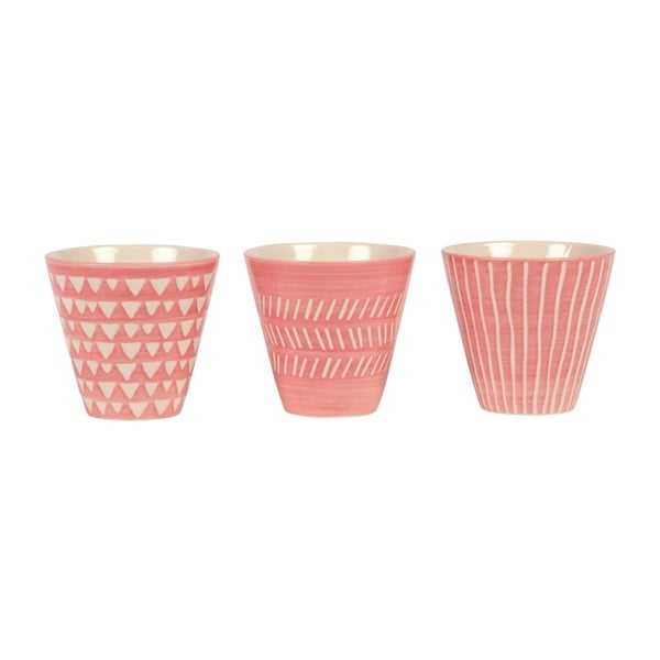 Zestaw 3 doniczek Sass & Belle Pink Mini Planters