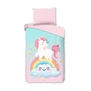 Różowo-turkusowa bawełniana pościel dziecięca jednoosobowa 140x200 cm Sweety – Good Morning