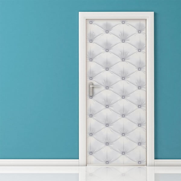 Elektrostatyczna naklejka na drzwi Ambiance White Padded Door, 83x204 cm