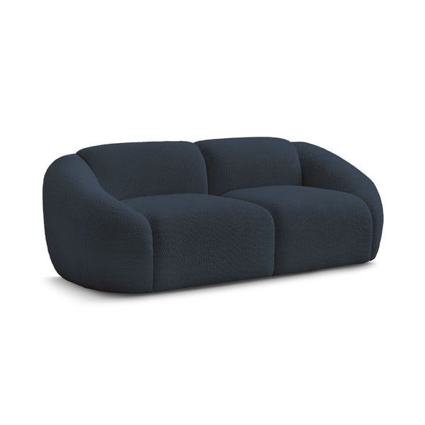 Ciemnoniebieska sofa z materiału bouclé 230 cm Tina – Bobochic Paris