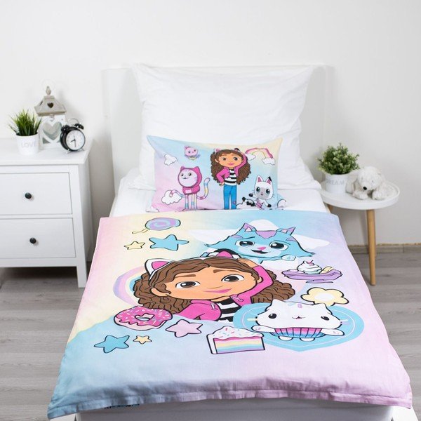 Bawełniana pościel dziecięca do łóżeczka 100x135 cm Gabby's Dollhouse "Sugar Dream" – Jerry Fabrics-image-1