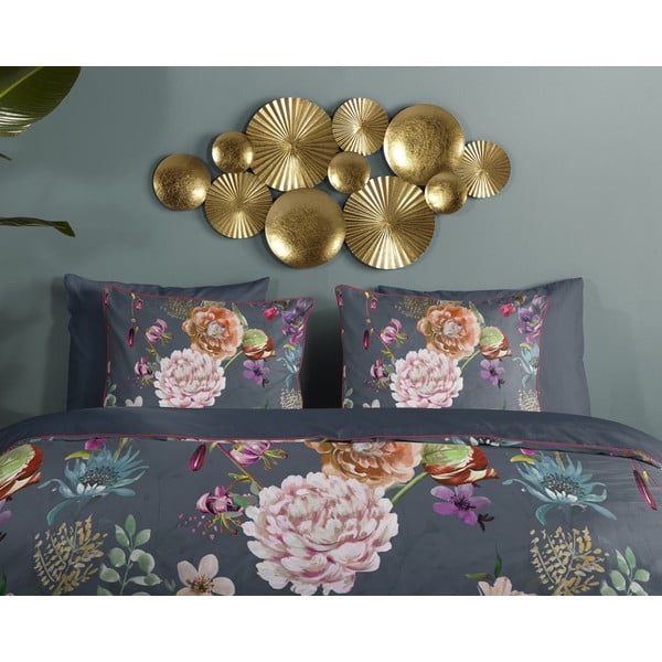 Antracytowa pościel dwuosobowa z satyny bawełnianej 240x220 cm Parma – Descanso-image-2