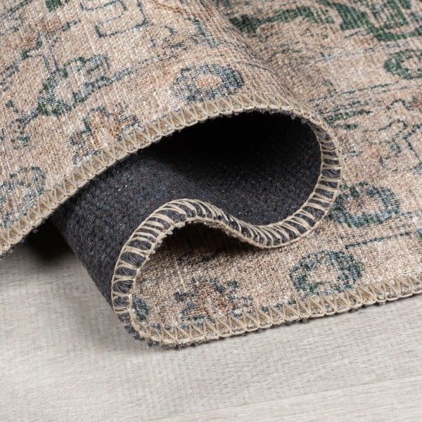 Zielony dywan odpowiedni do prania 115x170 cm Beau Floral – Flair Rugs-image-2