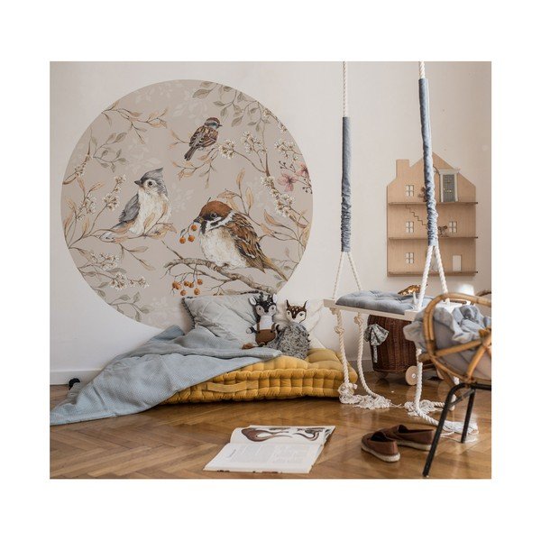 Dziecięca naklejka ścienna Dekornik Birds in a Circle, ø 150 cm-image-1