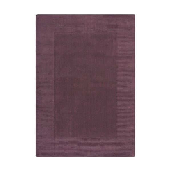 Ciemnofioletowy wełniany dywan tkany ręcznie 120x170 cm Border – Flair Rugs