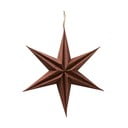 Brązowa papierowa wisząca dekoracja świąteczna w kształcie gwiazdy Boltze Kassia, ø 20 cm