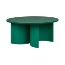 Zielony okrągły stolik z blatem w dekorze jesionu ø 95 cm Gavo – noo.ma