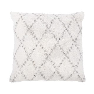 Biało-szara bawełniana poduszka dekoracyjna Tiseco Home Studio Geometric, 45x45 cm