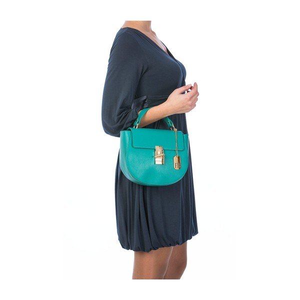 Skórzana torebka Grana Dollaro Turquoise-image-1
