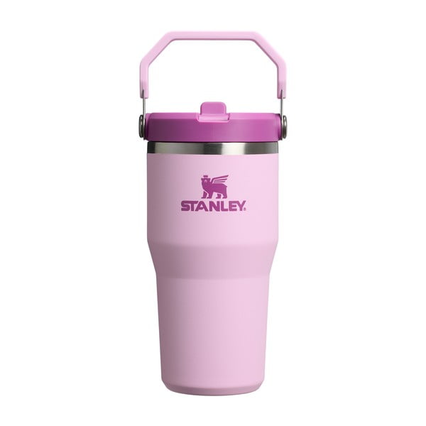 Różowy termos ze stali nierdzewnej 600 ml IceFlow™ Flip Straw 2.0 Cherry Blossom – Stanley