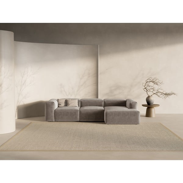 Brązowy narożnik (prawostronny/z szezlongiem) Bergamo – Cosmopolitan Design-image-1