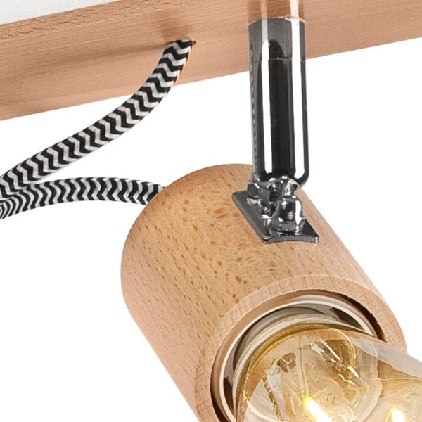 Biało-brązowa lampa sufitowa bez klosza Gustavo – LAMKUR-image-4