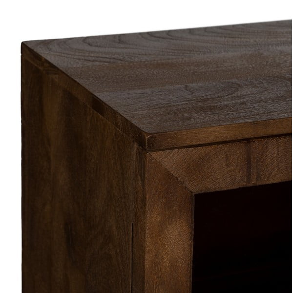 Brązowa witryna z litego drewna mango 180x87x35 cm Ravi – Ixia-image-3