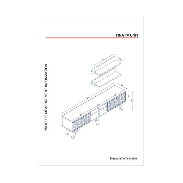 Szafka pod TV w dekorze drewna orzechowego Fina-image-2