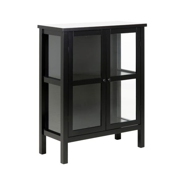 Czarna 2-drzwiowa witryna Actona Eton, wys. 99,5 cm-image-2